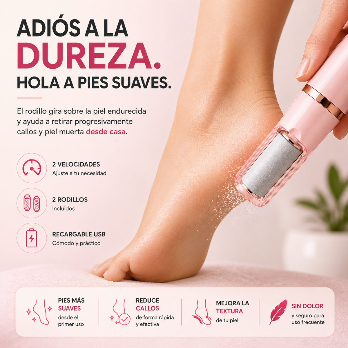 PediSmooth™ Removedor Eléctrico de Callos